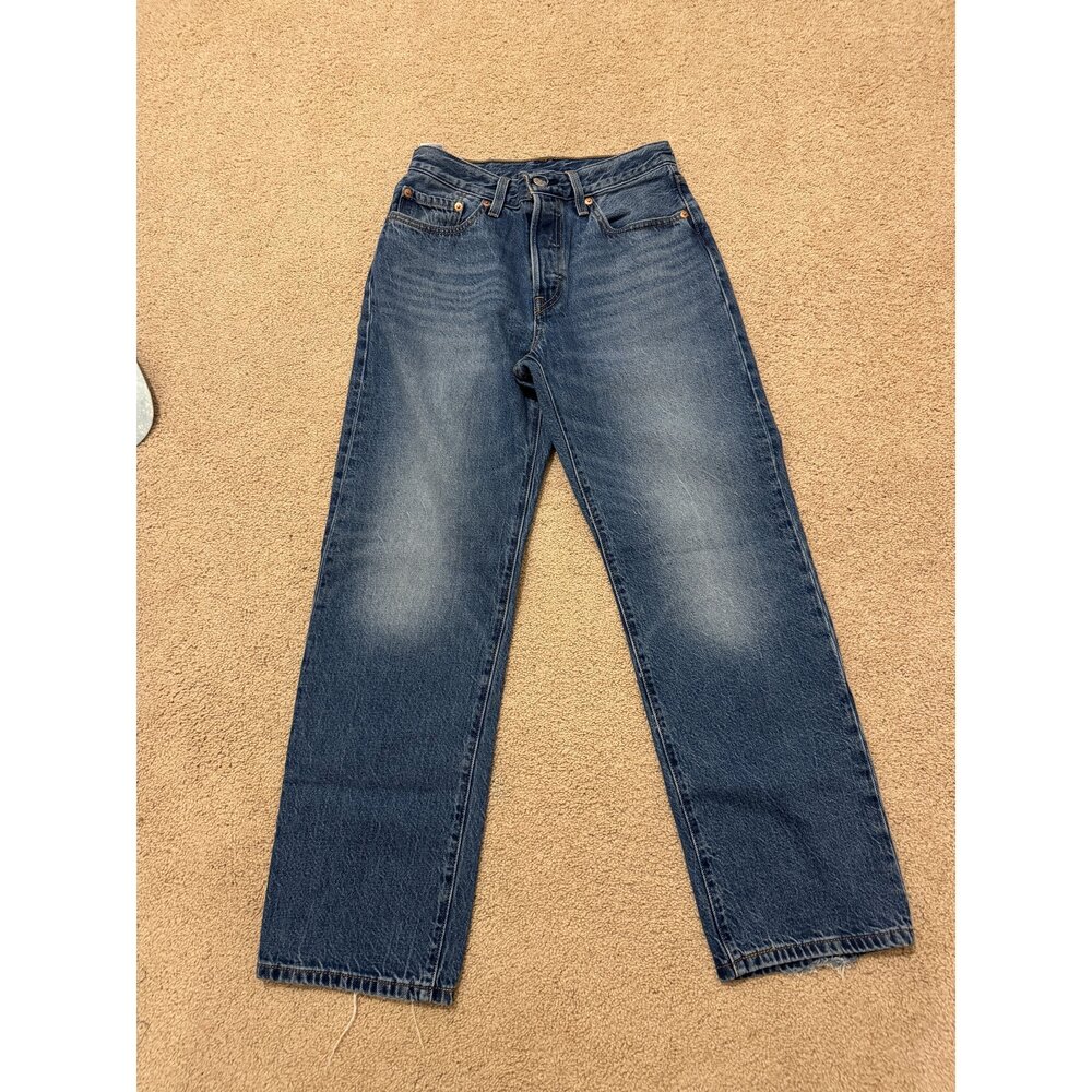 Levi's Straight Leg Jeans - Size 27 - Medium-Dark Blue Wash